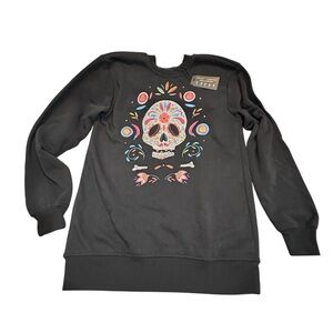 Better Together Black Sweatshirt‎ with Colorful Skull Design S